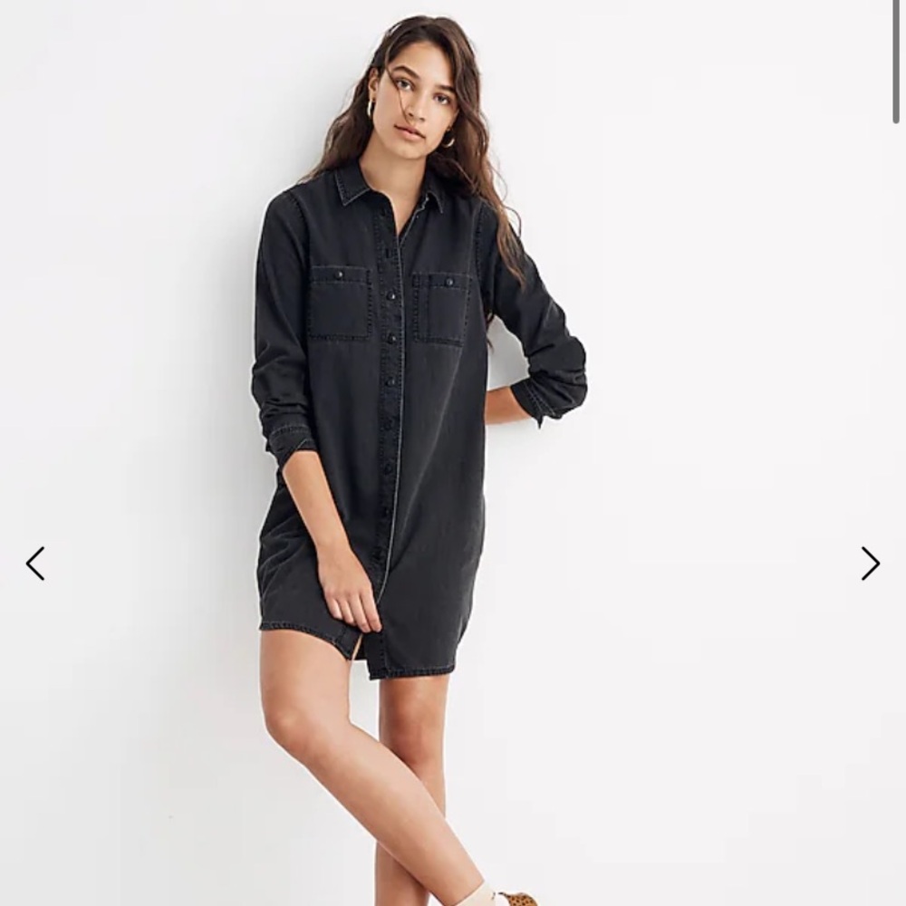 Madewell Black Denim Shirtdress